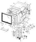 Section Diagram and Parts List for JHC56G*D2  General Electric Range