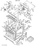 LOWER OVEN Diagram and Parts List for JKP77G*01  General Electric Microwave Oven Combo