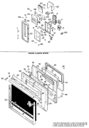 DOOR LOWER OVEN Diagram and Parts List for JKP67G*02  General Electric Microwave Oven Combo