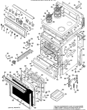 Section Diagram and Parts List for JB400G*H2  General Electric Range