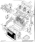 Section Diagram and Parts List for JBP24G*H2  General Electric Range