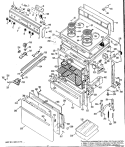 Section Diagram and Parts List for JBP23*F4  General Electric Range
