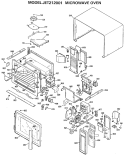 MICROWAVE OVEN Diagram and Parts List for JET212001  General Electric Microwave