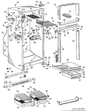Section Diagram and Parts List for TBF14DGB  General Electric Refrigerator