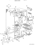 FREEZER SECTION Diagram and Parts List for TFX22DGB  General Electric Refrigerator
