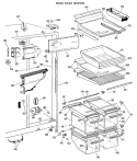 FRESH FOOD SECTION Diagram and Parts List for TFX22DGB  General Electric Refrigerator