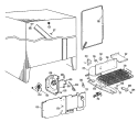 Section Diagram and Parts List for TFX22DGB  General Electric Refrigerator