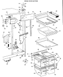 FRESH FOOD SECTION Diagram and Parts List for TFX22RGB  General Electric Refrigerator