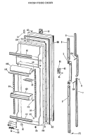 FRESH FOOD DOOR Diagram and Parts List for TFX24RGB  General Electric Refrigerator