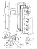 Section Diagram and Parts List for TFX24RGB  General Electric Refrigerator