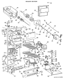FREEZER SECTION Diagram and Parts List for TFX24RGB  General Electric Refrigerator