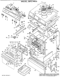 Section Diagram and Parts List for JSP27*D3  General Electric Range