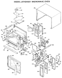 MICROWAVE OVEN Diagram and Parts List for JET424001  General Electric Microwave