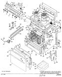 Section Diagram and Parts List for JBP22*F3  General Electric Range