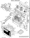 Section Diagram and Parts List for JBP26G*H3  General Electric Range