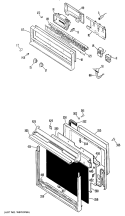 Section Diagram and Parts List for JRP03G*H1  General Electric Wall Oven