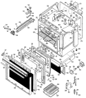 Section Diagram and Parts List for JSP48G*H2  General Electric Range