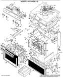 Section Diagram and Parts List for JSP28G*H2  General Electric Range