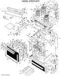 Section Diagram and Parts List for JHP63G*H1  General Electric Range