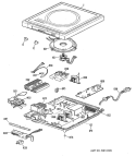 Section Diagram and Parts List for JIC100H1  General Electric Cooktop