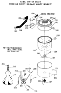 TUBS, WATER INLET Diagram and Parts List for WWP1180GAW  General Electric Washer