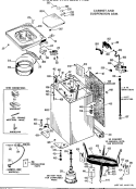CABINET AND SUSPENSION ASM. Diagram and Parts List for WWA8354VLL  General Electric Washer