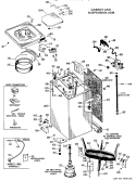 CABINET AND SUSPENSION ASM. Diagram and Parts List for WWA8500GBL  General Electric Washer