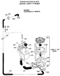 DRAIN RECIRCULATE Diagram and Parts List for WWP1170GBW  General Electric Washer