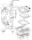 FRESH FOOD SECTION Diagram and Parts List for TFX24EGC  General Electric Refrigerator