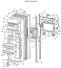 FRESH FOOD DOOR Diagram and Parts List for TFX24FGC  General Electric Refrigerator