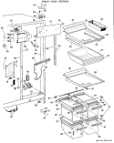 FRESH FOOD SECTION Diagram and Parts List for TFX24RGD  General Electric Refrigerator