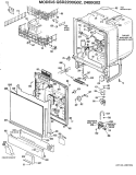 Section Diagram and Parts List for GSD2400G02  General Electric Dishwasher