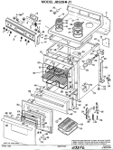 Part Location Diagram of WB53X5096 GE OVEN LINER