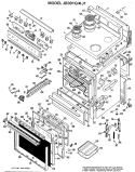 Section Diagram and Parts List for JB391G*J1  General Electric Range
