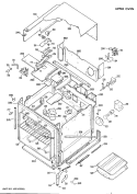 UPPER OVEN Diagram and Parts List for JKP27G*J1  General Electric Wall Oven