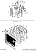 DOOR LOWER OVEN Diagram and Parts List for JKP67G*J1  General Electric Microwave Oven Combo