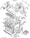Part Location Diagram of WB53X5106 GE OVEN LINER