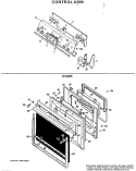 Part Location Diagram of WB61X6036 GE CONTROL PANEL HA