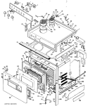 Section Diagram and Parts List for JMS07*J1  General Electric Range