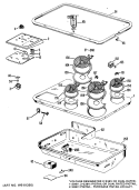 Section Diagram and Parts List for JP651*J1  General Electric Cooktop