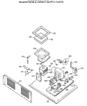 MAGNETRON & POWER SUPPLY PARTS Diagram and Parts List for JBV42G*J1  General Electric Microwave Oven Combo