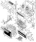 Section Diagram and Parts List for JHP69G*J1  General Electric Microwave Oven Combo