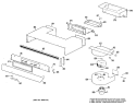Section Diagram and Parts List for JHP61G*J1  General Electric Microwave Oven Combo