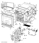Section Diagram and Parts List for JHP63G*J1  General Electric Range