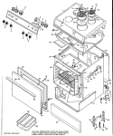 Section Diagram and Parts List for JSS01*J1  General Electric Range