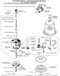 TRANSMISSION - COMPLETE BREAKDOWN Diagram and Parts List for WWA5304VNL  General Electric Washer
