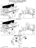 BACKSPLASH & COIN BOX ASSEMBLY Diagram and Parts List for WWC8000FAL  General Electric Washer