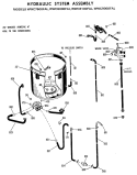 HYDRAULIC SYSTEM ASSEMBLY Diagram and Parts List for WWC8000FAL  General Electric Washer