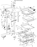 FRESH FOOD SECTION Diagram and Parts List for TFX24FGR  General Electric Refrigerator