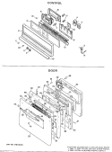 CONTROL Diagram and Parts List for JKP07*J2  General Electric Wall Oven
